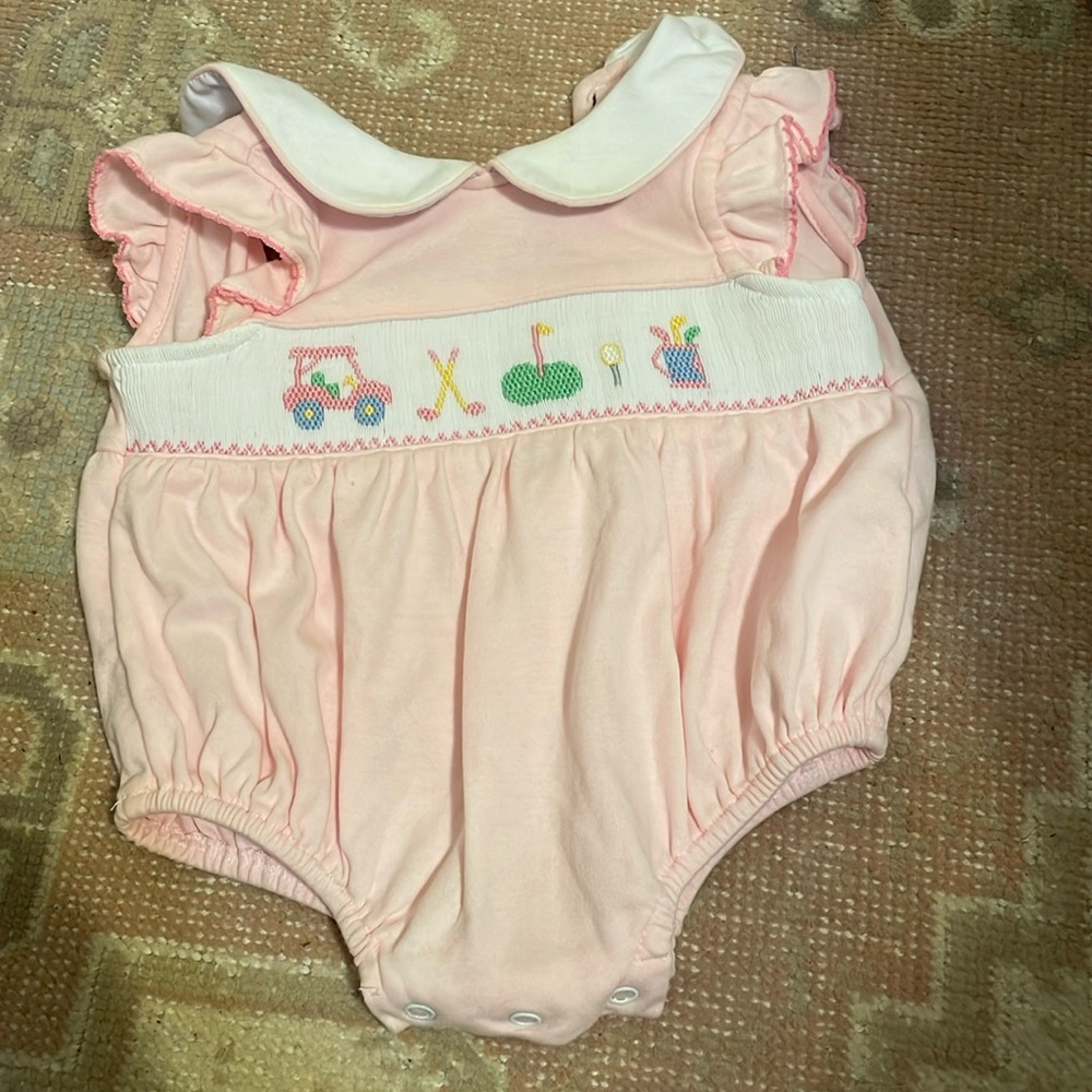 Petit Bebe smocked golf bubble